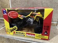 New Ray Makita/Suzuki LT-R450 2009 Rockstar 1:12 DieCast Toy 4 Wheeler Quad ATV