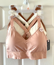 Danskin 3 pc LOUNGE BRAS DS2413 Criss Cross S...