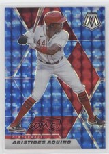 2021 Panini Mosaic Blue Camo Mosaic Prizm Aristides Aquino #98 11gl