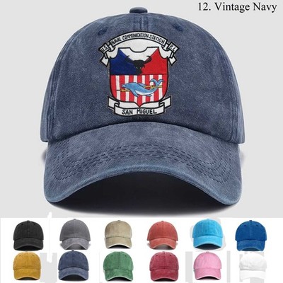 Customized Name Embroidered Hat Us Naval Communication Station In San Miguel