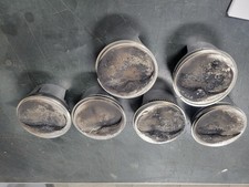 6 Pbm Mahle Sbc 400 Flat Top Forged Pistons 4.155 Bore