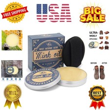 Mink Oil for Leather Boots, Leather Conditioner Cleaner Waterproof Soften and...
