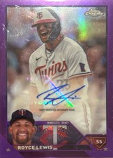 2023 Topps Chrome Base Autographs#AC-RL Royce Lewis Purple Refractors 18/250