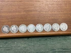 Lot 8 Barber Silver Quarter P D O 90% Silver Circulated Album Filler Dates Coin