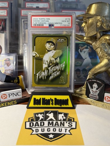 Shohei Ohtani 2022 Topps Fire Flame Throwers #FT8 Gold Minted PSA 10