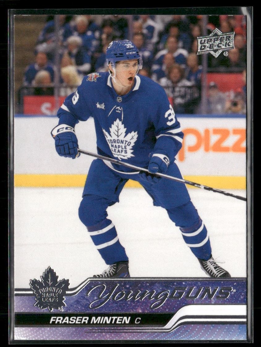 Fraser Minten Rookie 2023-24 Upper Deck Young Guns Toronto Maple Leafs #482
