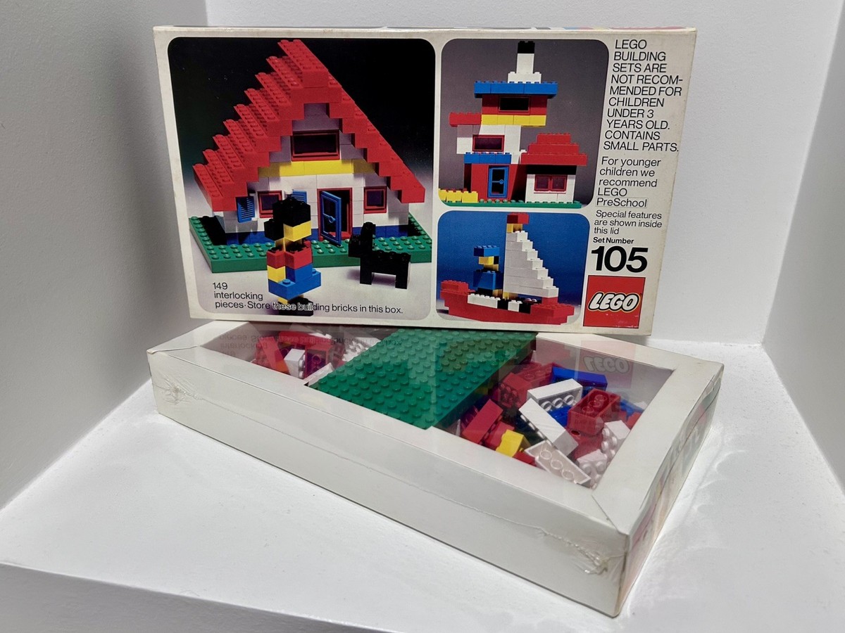 VINTAGE 1974 LEGO Set Number 105 Original Box & Factory Seal. NIB