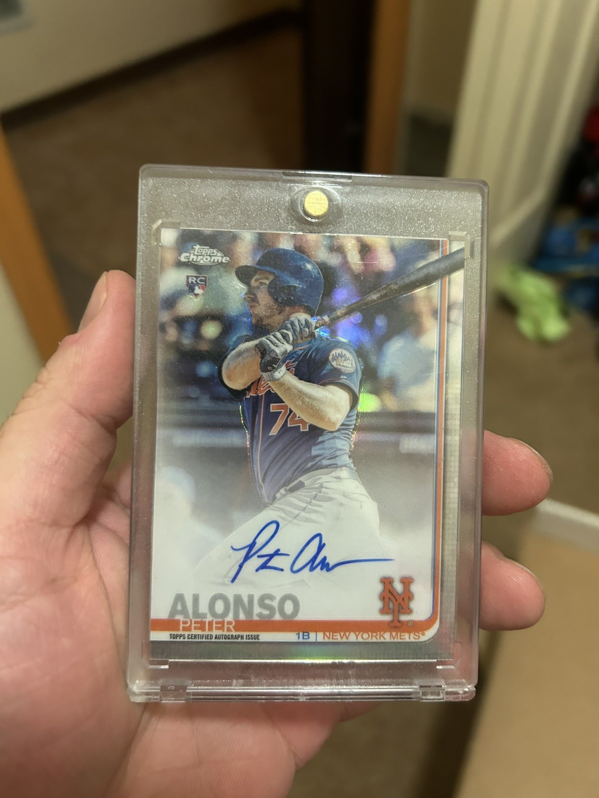 2019 Topps Chrome Pete Alonso Refractor Auto Mets Orioles Rookie RC On Card /499