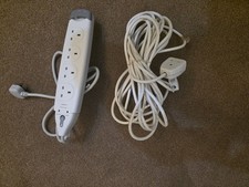 BelkinHome Series 4-Socket Surge Protector & 10m Single Plug extension lead.