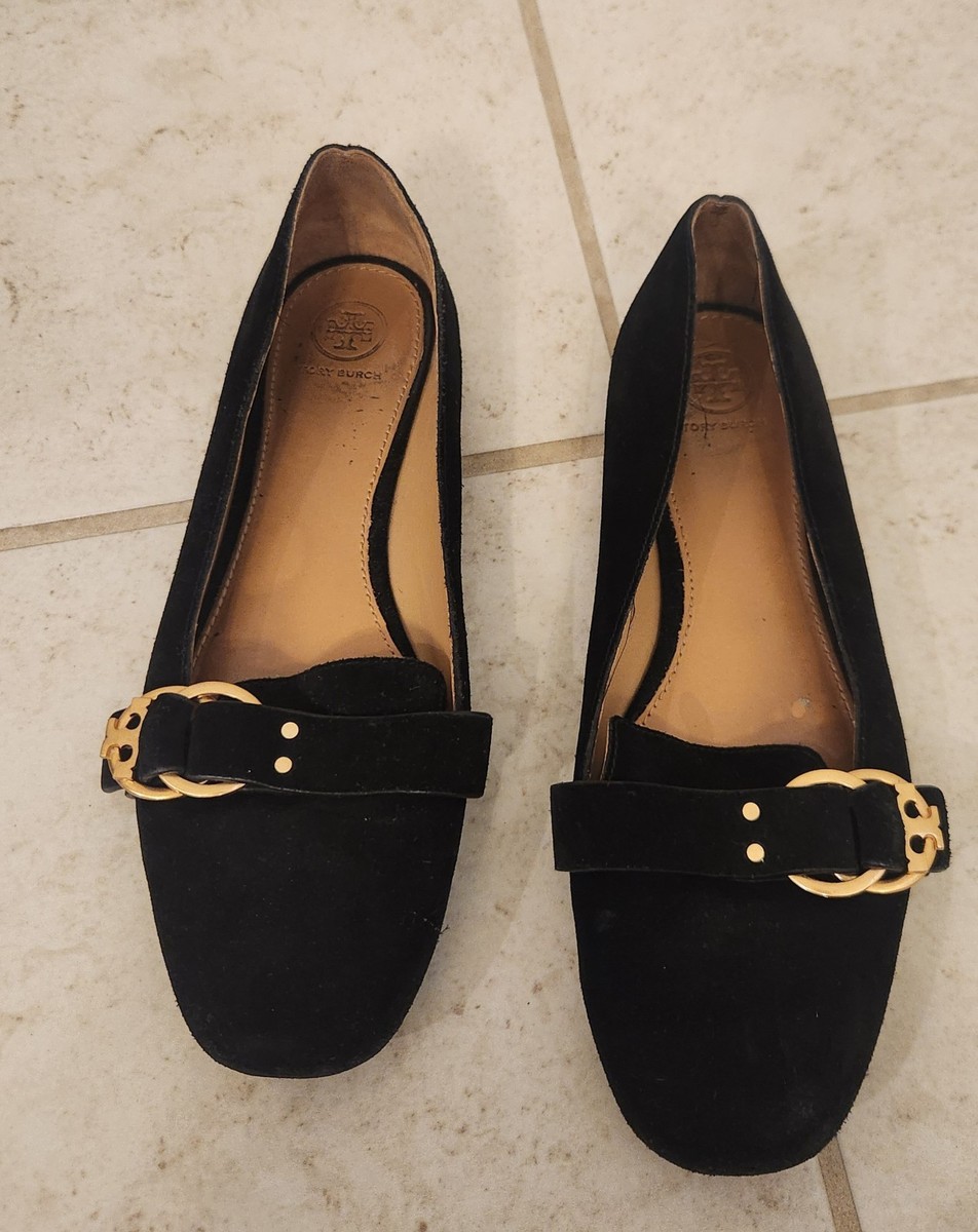 Tory Burch Marsden Smoking Slipper Perfect Black Suede Size 10 | eBay