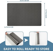 Non-Slip Workout Mat for Under Desk Ellipticals,Thicker Quieter,23.6x17.7x0...