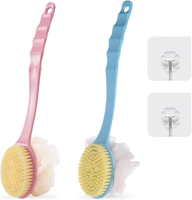 2Er Set BadebüRsten Mit Langem Griff FüR RüCken Und KöRper, Mesh-Design