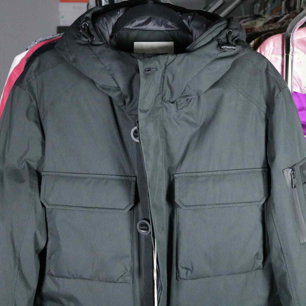 Yves Salomon Army Down Parka Jacket 48 Brand New | eBay