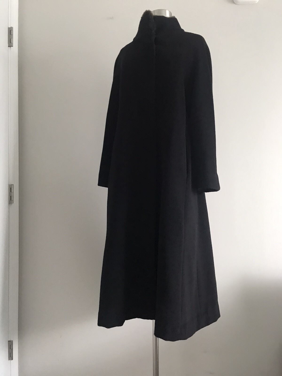 MaxMara LANA VIRGIN WOOL CASHMERE BUTTON UP POCKETS LINED COAT SIZE 8