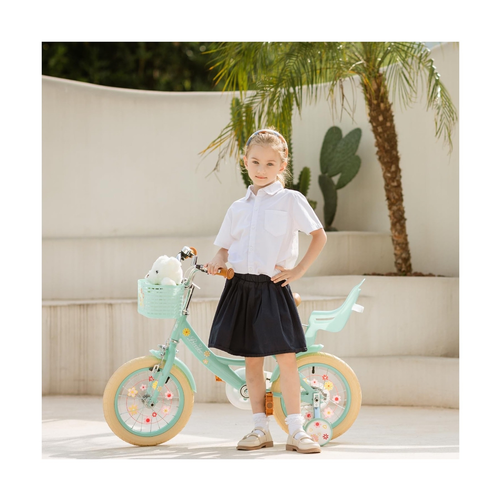 Bixike Girls Bike with Basket for Toddlers and Kids Aged 3-8 Years Old,14 and...