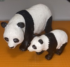 Vintage 1996 Lot Of 2 Safari Ltd Panda Bear Realistic Wild Animal Cub Rare FreeS