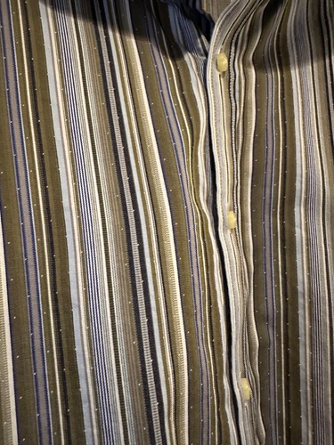 Camisa de Vestir Patrick James-West Coast Clásica Tonos Azules y Olivas LS Rayas XL - Imagen 4 de 7