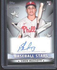 2022 Topps Update #BSA-SMU Simon Muzziotti Baseball Stars Autographs Black #/199