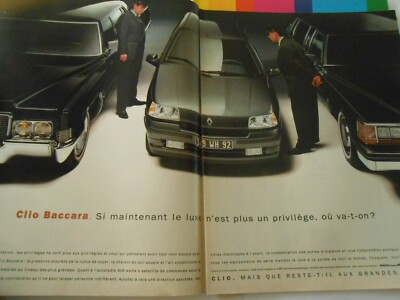 Werbung Reklame 1993 Clio Baccara Luxus ist kein Privileg mehr