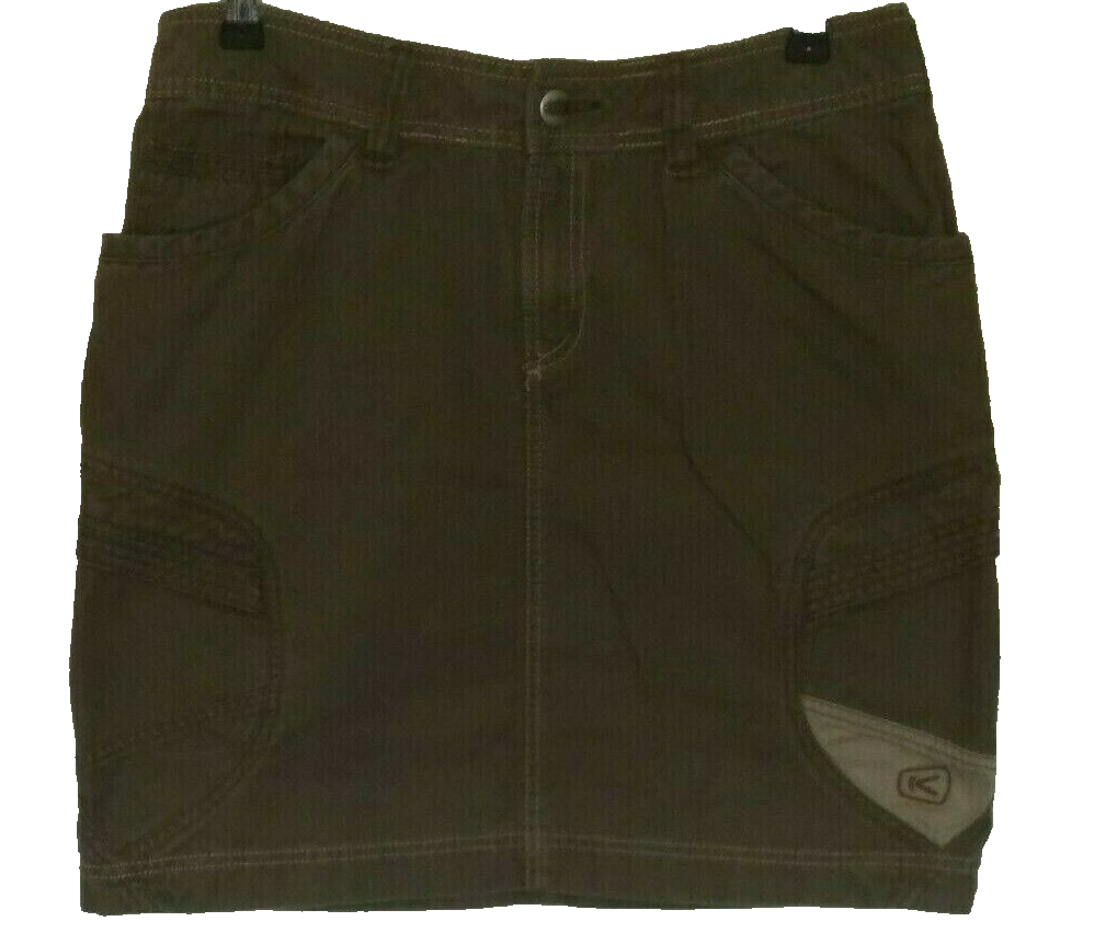 Gonna da donna KEEN taglia 8 Newport verde cargo a matita tasche escursionismo outdoor