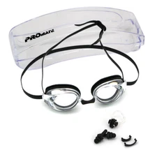 Promate Rx Prescription Nearsighted Optical Swimming Goggle Anti-Fog & UV Block