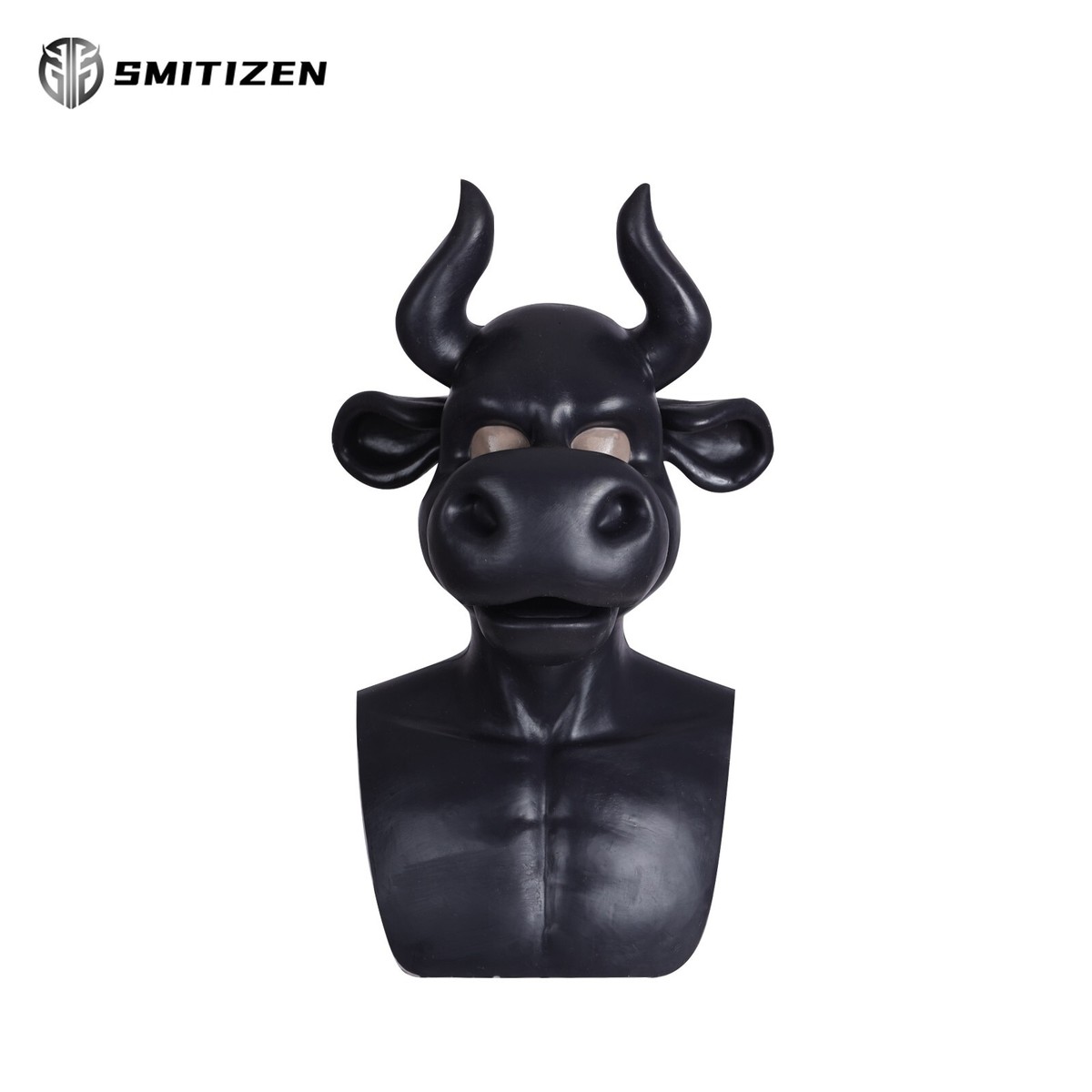 SMITIZEN Silicone Black Cow Mask Cartoon Cow Head animal Mask for