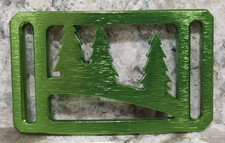 GRIP6 BELT BUCKLE - NATURALIST UINTA - GREEN -THIN - 1.1 INCH WIDE