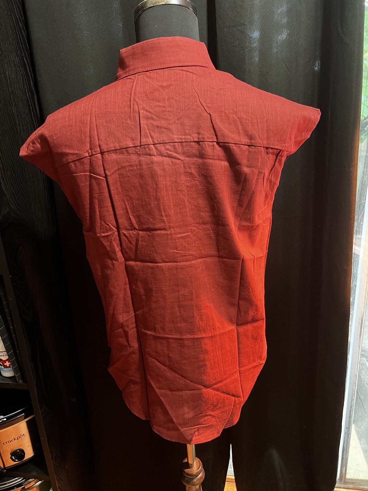 woman&rsquo;s unbranded button up light shirt flannel summer trendy shirt S-143