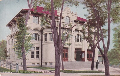 VINTAGE Postcard Packard Public Library Salt Lake City Utah USA DIVIDED BACK UNP