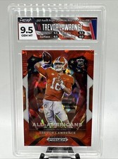 2021 Prizm Draft Trevor Lawrence All American Red Cracked Ice HGA 9.5 RC Custom