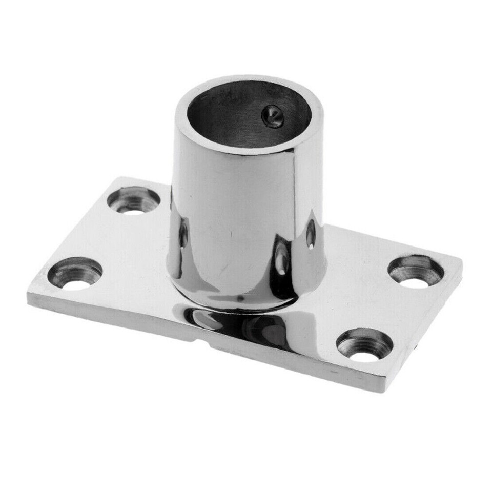 Boat Railing Deck Fittings 316 Stainless Steel 90° Tube Base Rod Flange