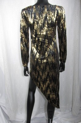 gold sequin dress black tights Black Pleated Off Shoulder Bubble Hem Strapless Sequin Mini Dress M / Black main image 1