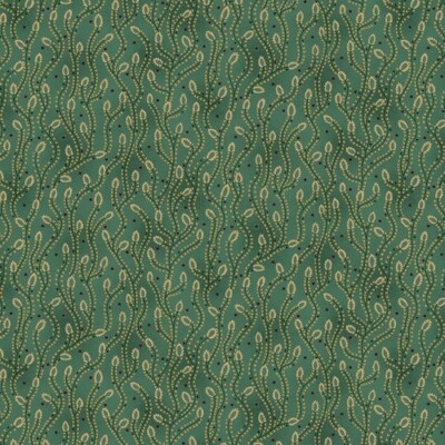 Scrap Basket Favorites Turquoise Vines by Kim Diehl for Henry Glass 1/2 Yard
