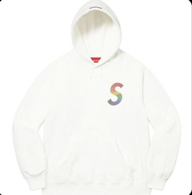 Supreme Swarovski S Logo Hooded Sweatshirt Sz XXL Hoodie Authentic