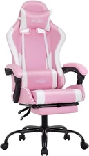 Gaming Chair Office Chair w/Footrest Lumbar Support Headrest Armrest Task Chair