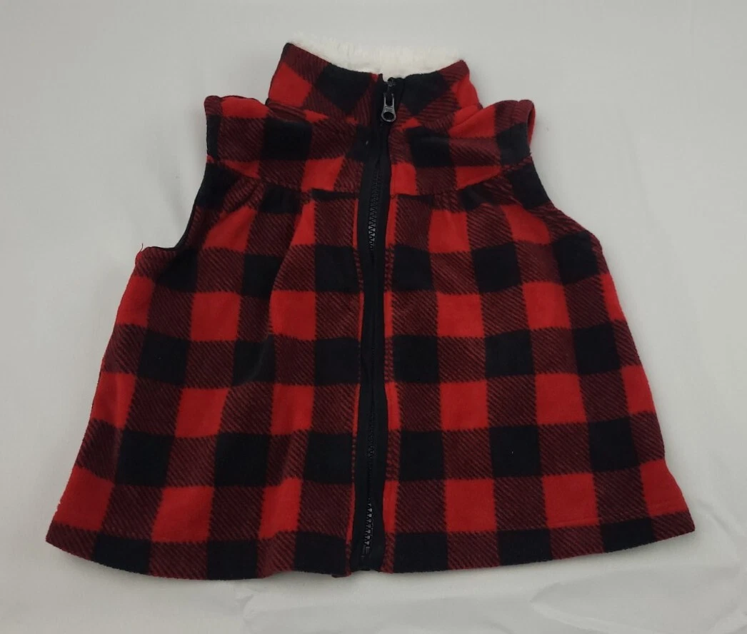 Buffalo plaid girls vest sale