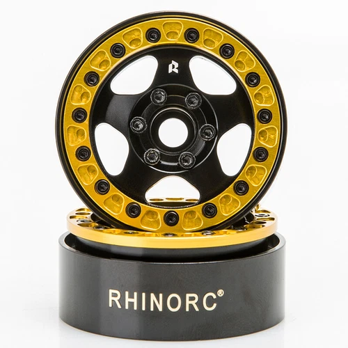 Llanta de rueda Beadlock de latón estrecho de 1,9" de 1/10 radiocontrol para coche sobre orugas SCX10 TRX4 VS4-10 4 un. - Imagen 3 de 14