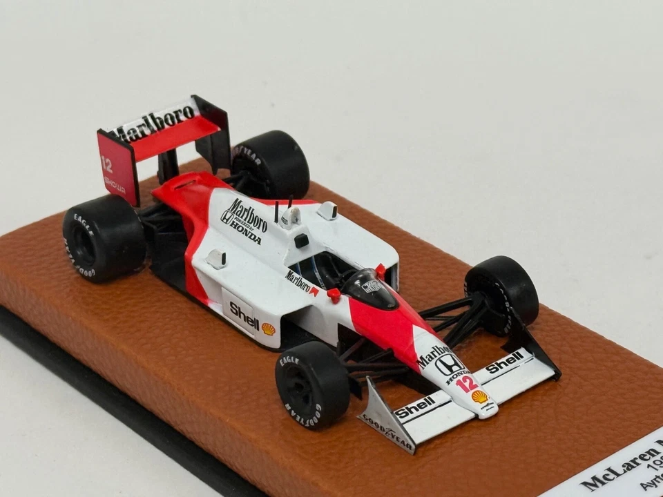1/43 McLaren M4/4 de 1988 temporada F1 Ayrton Senna base de cuero JPN213 Foto 4 de 4