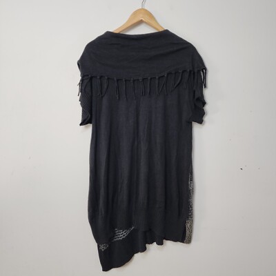 asymmetric jumper dress Asymmetric Neck Jumper Dress in Black