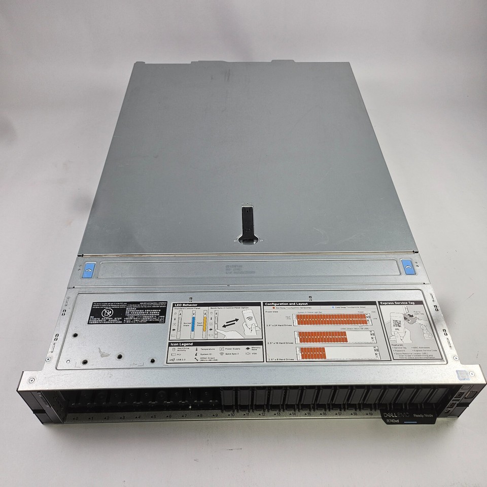 Dell PowerEdge R740XD, 24bay, ready node , 4fc42, pci raid cab, idrac 9 ...