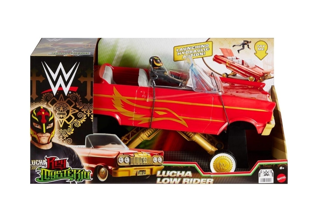 WWE Lucha Low Rider Vehicle Playset with Rey Mysterio Action