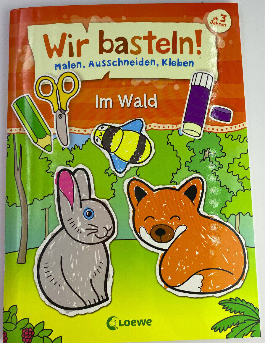 Thumbnail - ❤️ Wir Basteln - Loewe Mitmachbücher - Malen Ausschneiden Kleben ❤️