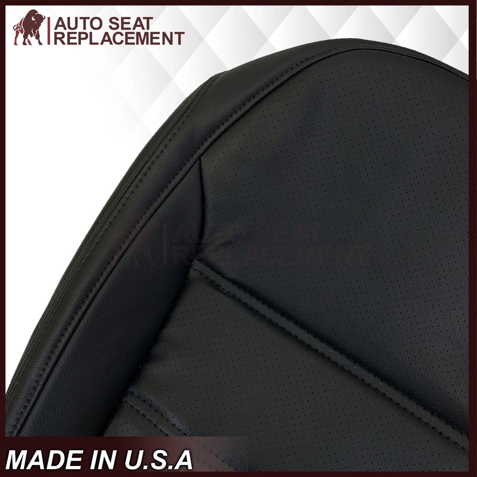 Cubierta de asiento de cuero sintético inferior del conductor Volkswagen Jetta 2011-2017 en negro Foto 4 de 4