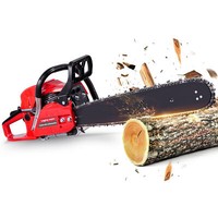 Petrol Chainsaw Powerful 4.2KW 52cc 20 Bar Length 2-Stroke Wood Cutter Saw UK
