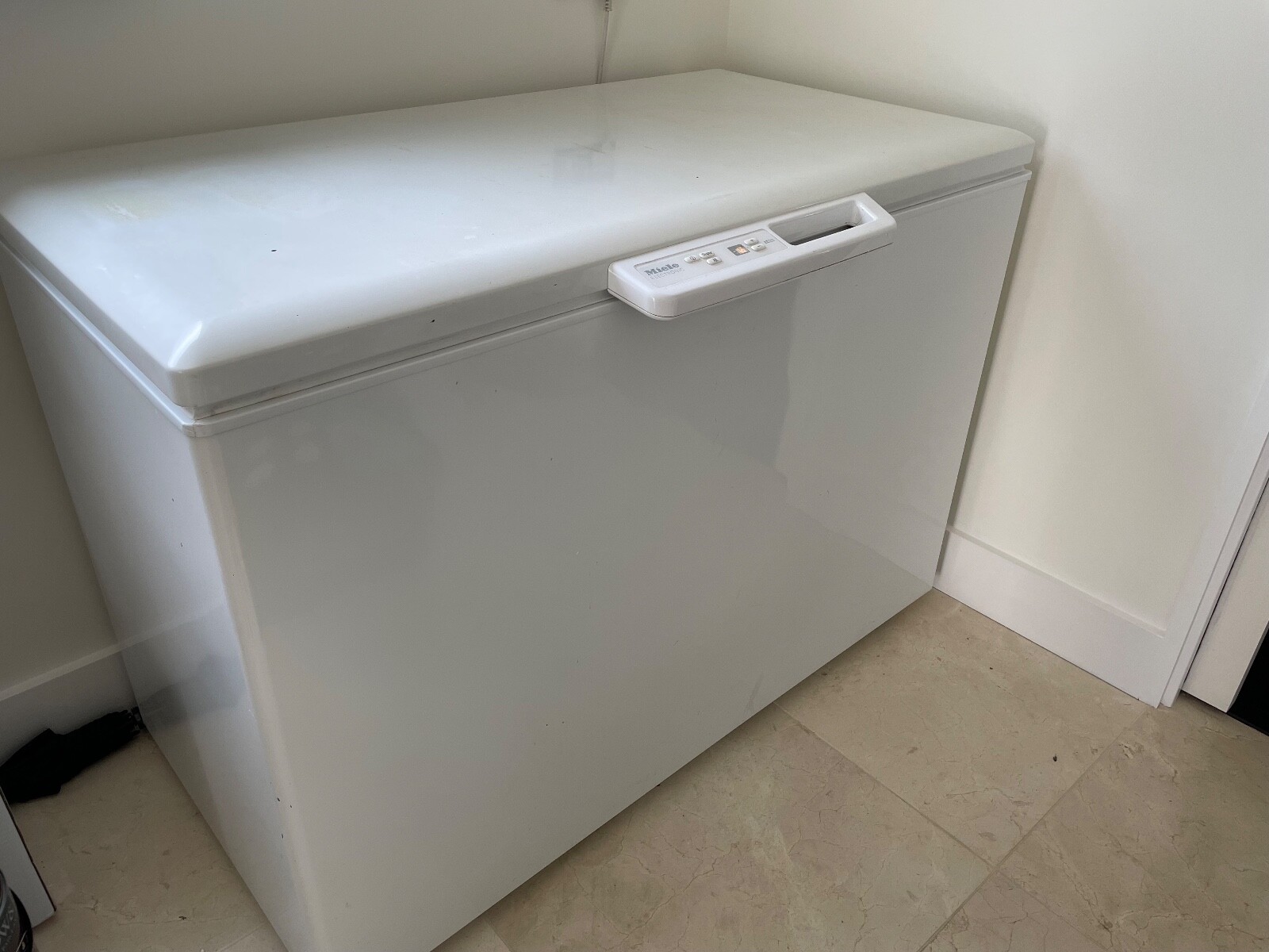 Miele chest freezer. Used. White with four internal hanging trays eBay