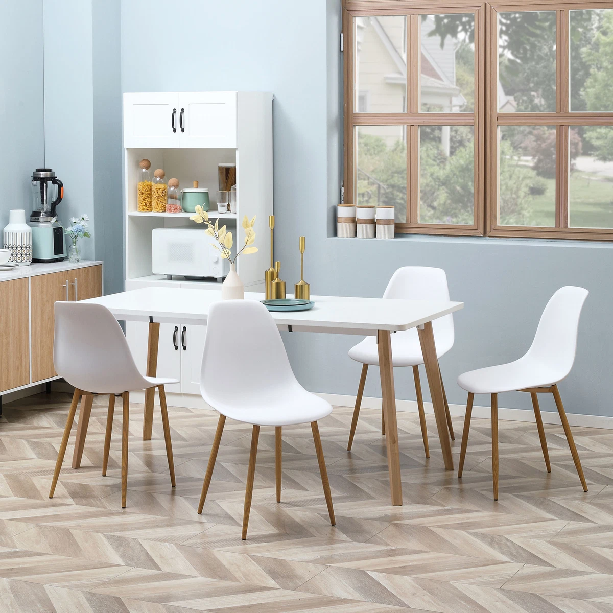 White kitchen dining chairs deals
