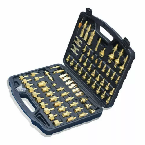 77Pcs/set Auto Air Conditioning Leak Test Kit Detection Tool Adaptere Set - Picture 2 of 5