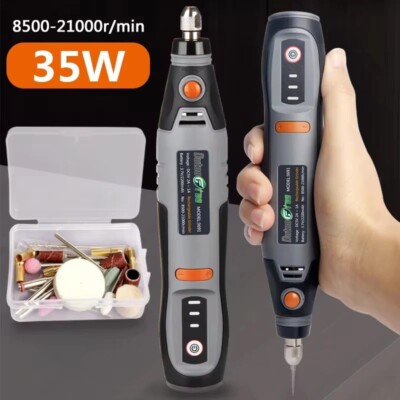 35 W USB kabelloses rotierendes Werkzeug Dremel Zum Selbermachen Mini Bohrer Gravur Stift elektrisch UK