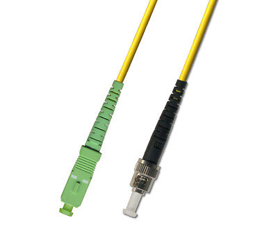 250M 820FT OS2 SC APC to ST UPC Fiber Optic Cable Simplex Singlemode 9/125