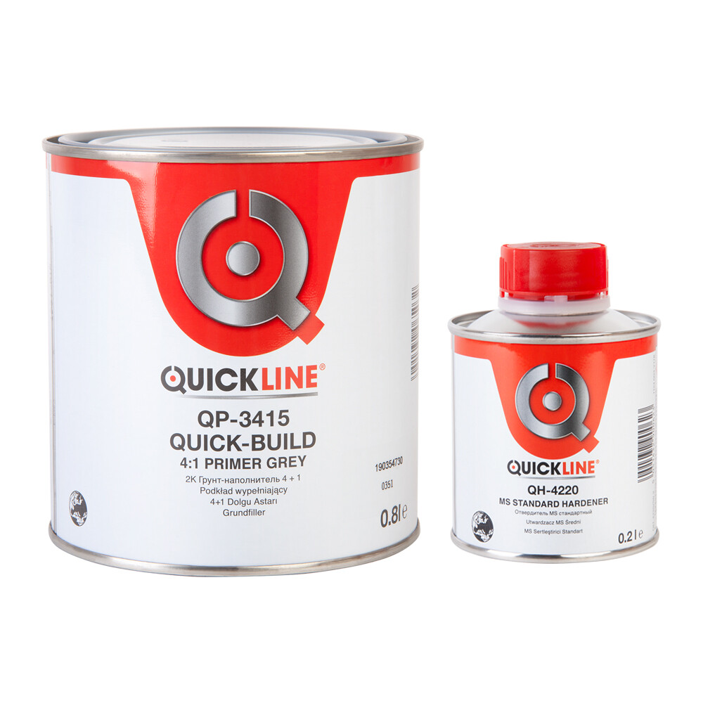 ISOLANTE uhs FONDO ACRILICO QUICKLINE GRIGIO 800ml QP-3415+CATALIZZATORE QH4220